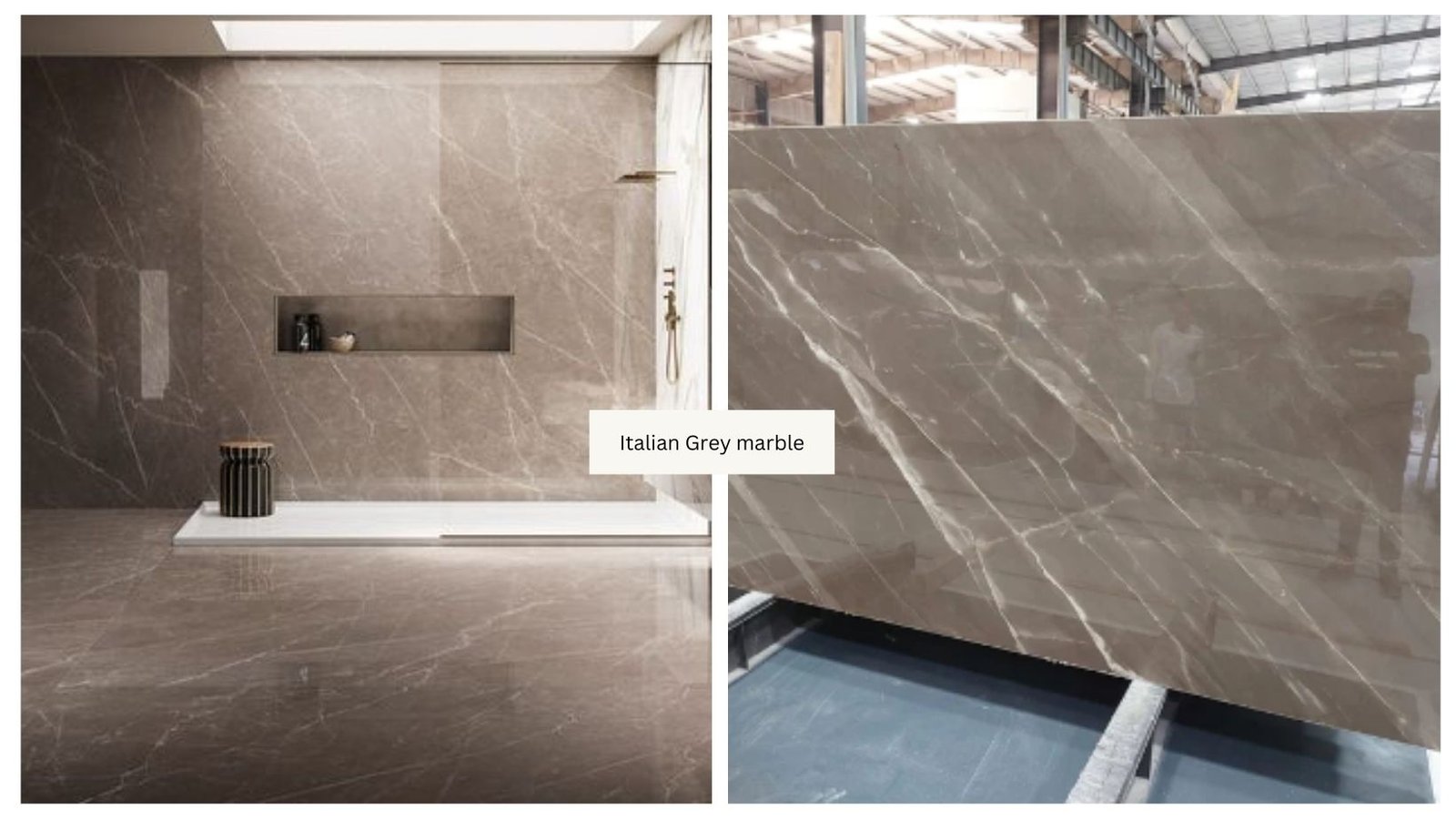 Luxurious italian marble slabs make a great first impression