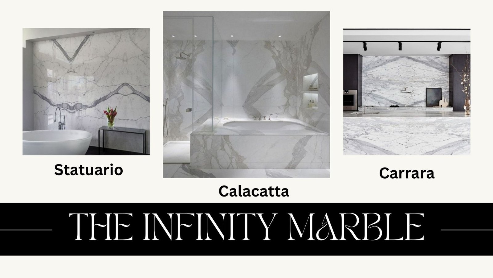 designers' most loved Statuario, Calacatta & Carrara marble