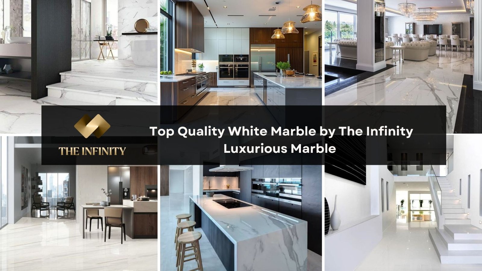 Top Quality White Marble by The Infinity Luxurious Marble